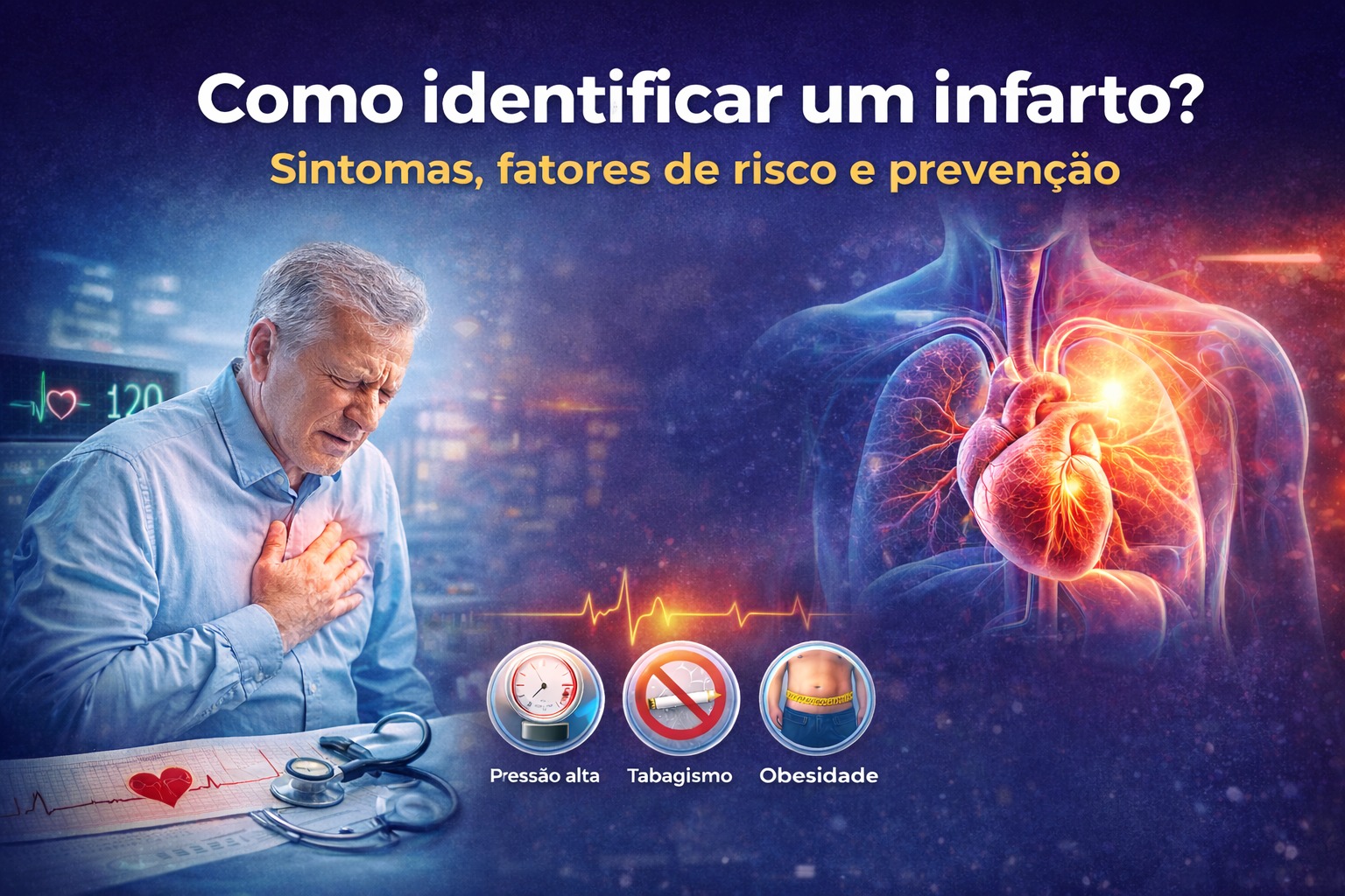 Como identificar um infarto? Sintomas, fatores de risco e prevenção